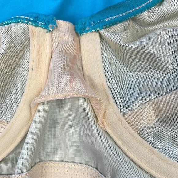 Magicsuit Sophie Tankini Top Swim Pacific Blue Solid Cowl Neck Halter Sz 8 - Picture 11 of 12